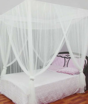 Luxe Klamboe Hemelbed - 4 Deuren - King/Queen & Enkel Bed - Muggennet