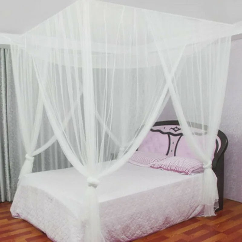 Luxe Klamboe Hemelbed - 4 Deuren - King/Queen & Enkel Bed - Muggennet