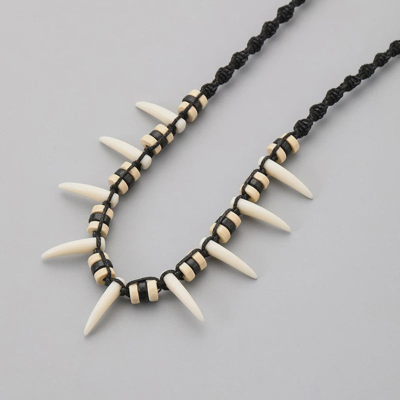 Bohemian Wolfstanden Ketting - Stijlvol Amulet voor Koppels & DIY Decoratie
