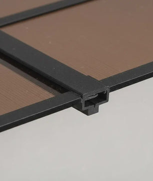 Polycarbonaat Deur Luifel met Aluminium & ABS Frame - Weerbestendig en Eenvoudig te Installeren
