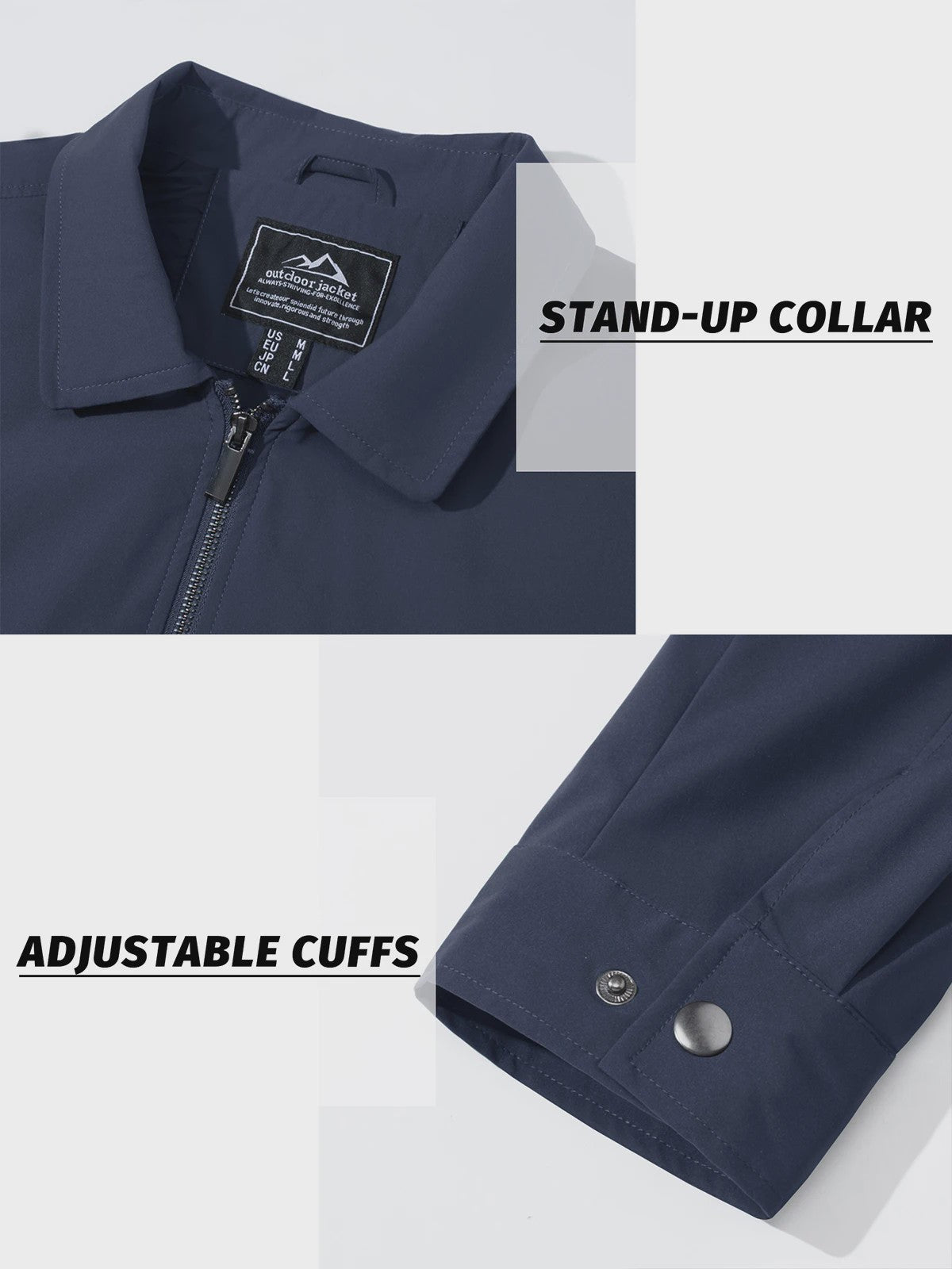 MAGCOMSEN Heren Lichtgewicht Casual Jack met Rits