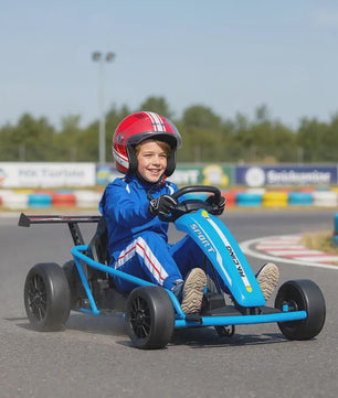 Elektrische Gokart voor Kinderen - 2x 24V Motoren, Drift Mode, Blauw