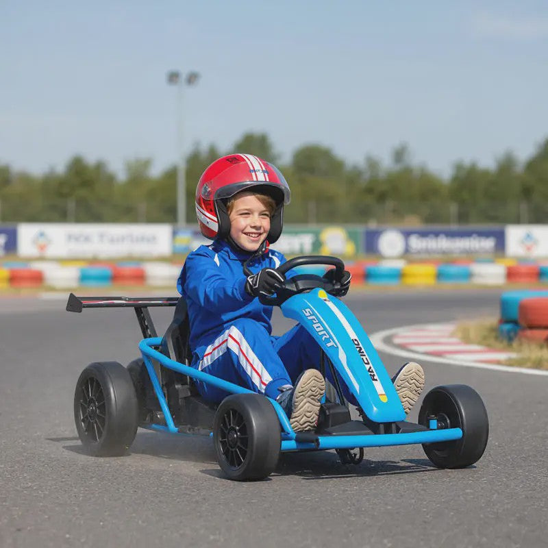 Elektrische Gokart voor Kinderen - 2x 24V Motoren, Drift Mode, Blauw