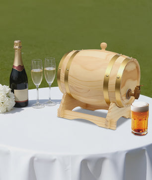 Eikenhouten Wijnvat 3L/5L met Tap & Standaard - Perfect voor Whisky, Wijn of Rum