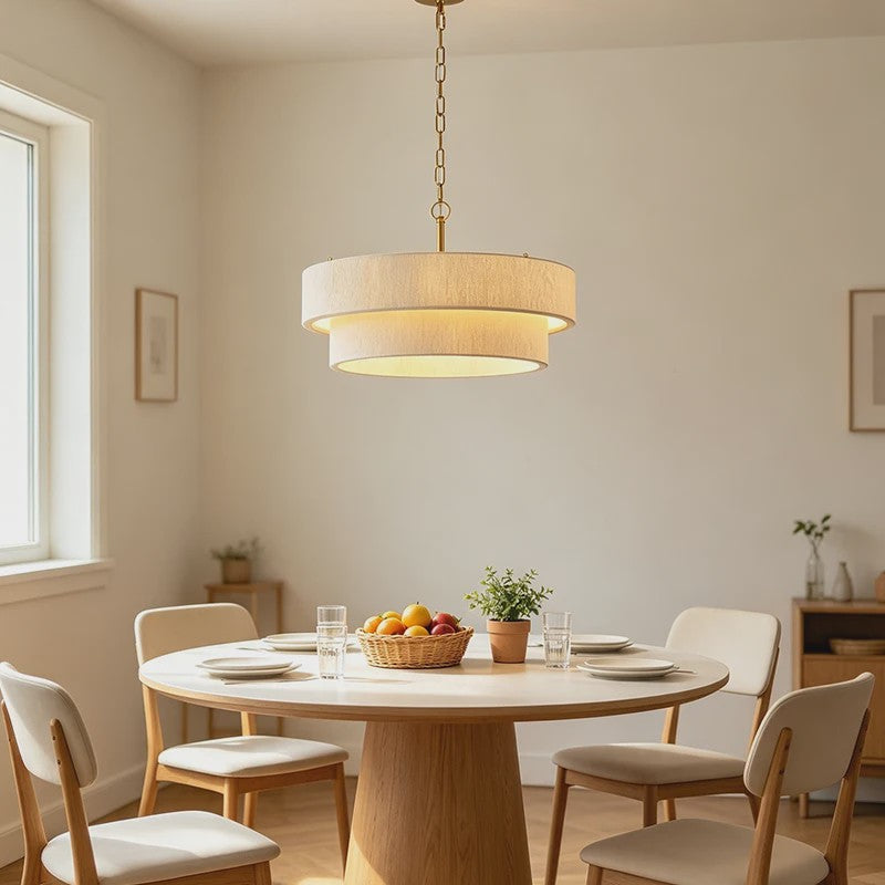 Landelijke Hanglamp Hennep Touw Dubbele Laag Verstelbaar - Sfeervol voor Eetkamer, Keuken of Woonkamer