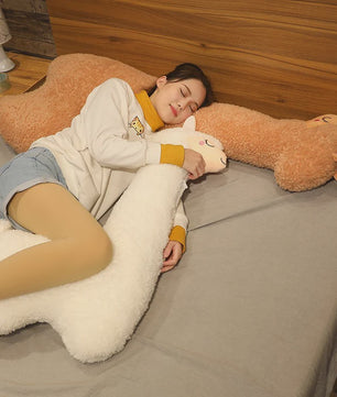 XL Alpaca Knuffelkussen 130cm - Zacht Pluche Llama Kussen voor Kinderen en Volwassenen