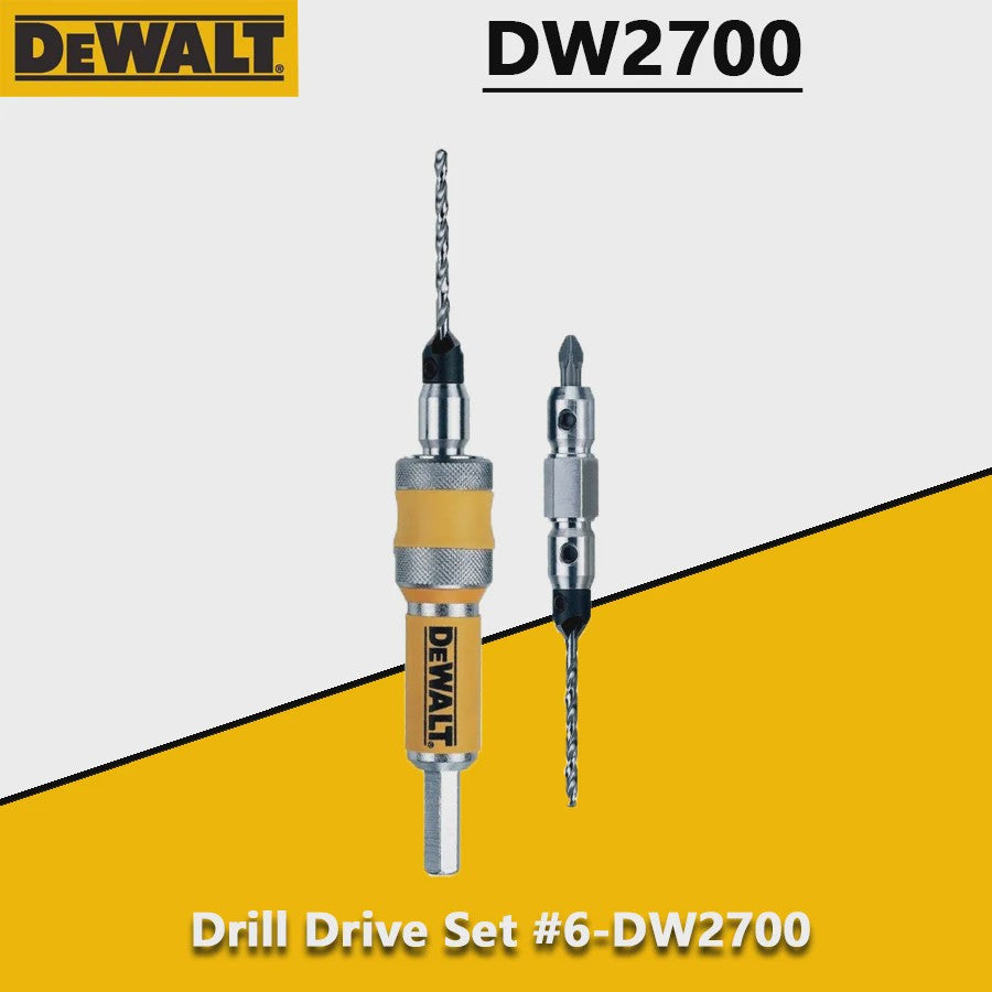 DEWALT DW2700 #6 Drill Drive Set: 2-in-1 Verstelbare Verzonken Boor en Schroefbit
