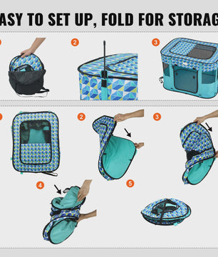 Draagbare Opvouwbare Pet Playpen Tent - Veilig en Waterdicht voor Hond of Kat