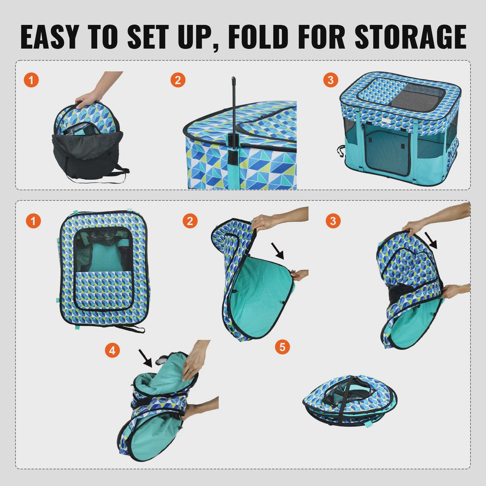 Draagbare Opvouwbare Pet Playpen Tent - Veilig en Waterdicht voor Hond of Kat