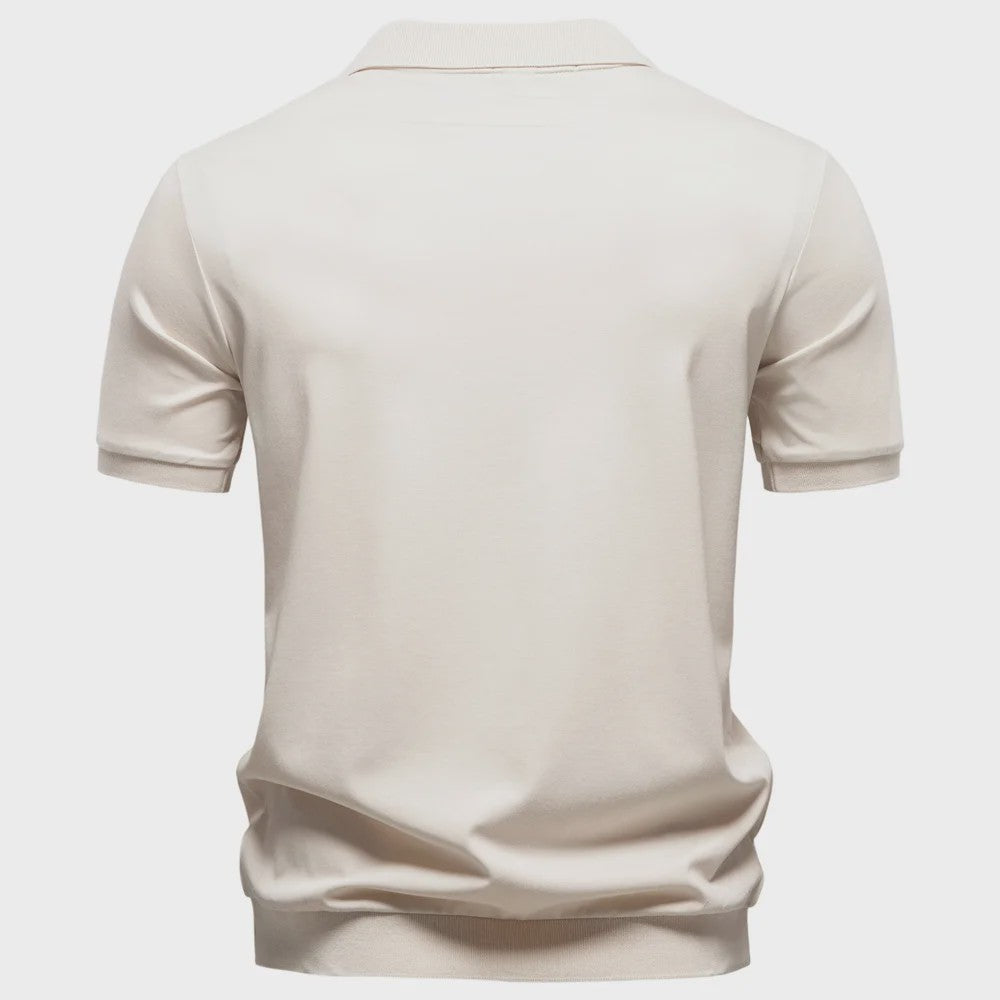 AIOPESON Heren Polo Shirt - Ademend, Zijdezacht & Stijlvol 'Old Money' Design