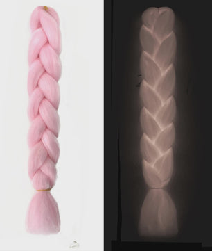 Neon Glow Braiding Hair Extensions - 24 Inch Jumbo Braid - Lichtgevende Kleuren