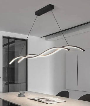 Moderne LED Plafondlamp Golvend Design - Zwart/Wit - Hotel, Restaurant, Bar