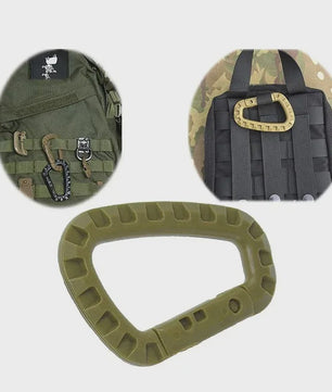 Tactische D-vormige Plastic Karabijnhaak - Set van 5, 10, 15 of 20 stuks - Outdoor & Camping Gear