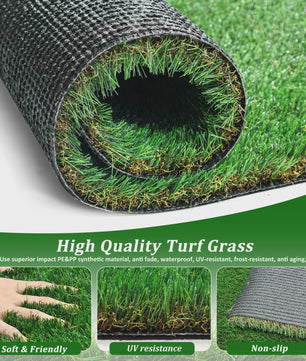 Realistisch Kunstgras Rol - 35mm Hoge Dichtheid, UV-bestendig, Waterdoorlatend