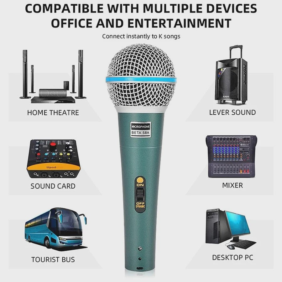 Professionele Bedrade Dynamische Microfoon voor PC, Karaoke, Gaming & Live Streaming