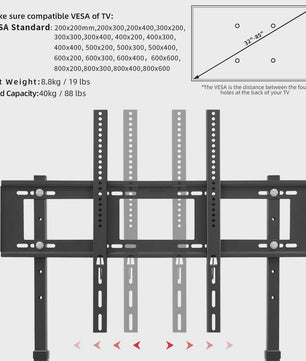 Verstelbare TV Standaard (32-85 inch) - Geen Boren Nodig