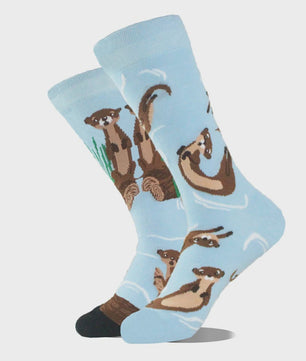 Grappige Heren Sokken met Dierenprint - Katoen, Mid-Length, Asymmetrisch Design