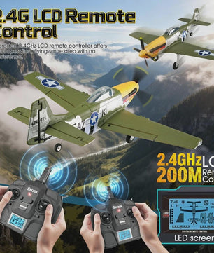 RC Vliegtuig P51D Mustang - 5 Kanaals, RTF, Borstelloos, Makkelijk voor Beginners