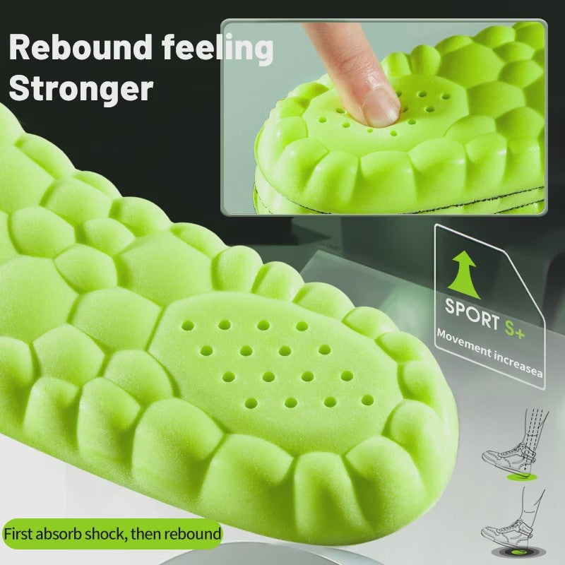 4D Super Zachte Sportzooltjes - Schokabsorberend & Arch Support