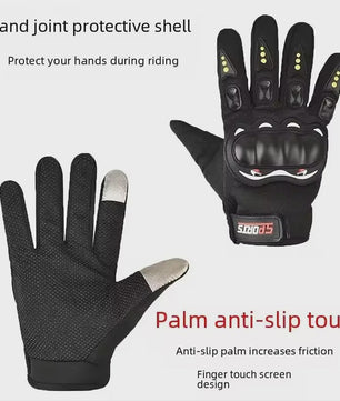 Motorhandschoenen Volledig Vingerbeschermend Ademend voor Motorrijden, Fietsen & Outdoor Sport