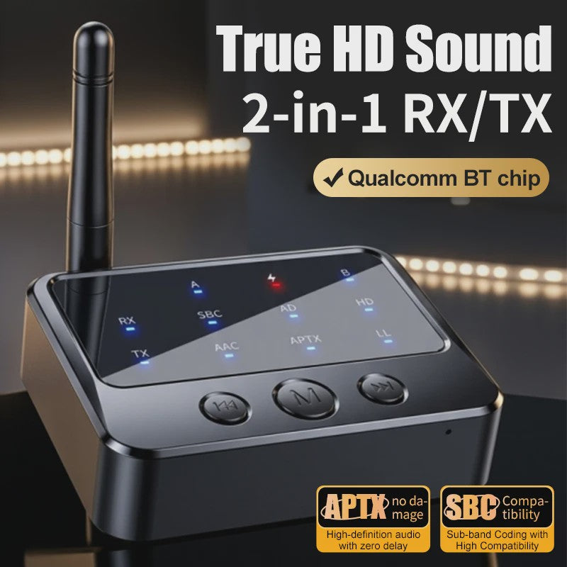 2-in-1 Bluetooth Audio Adapter: Zender & Ontvanger met AptX-Adaptive, Low Latency & HD Audio