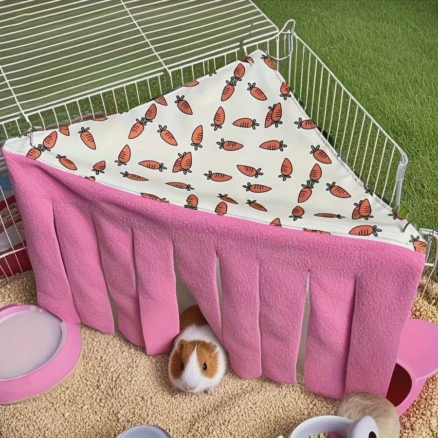 Wasbare Kleine Huisdiertent - Comfortabele Hangmat met Wortelpatroon voor Hamsters, Konijnen, Cavia's en Meer