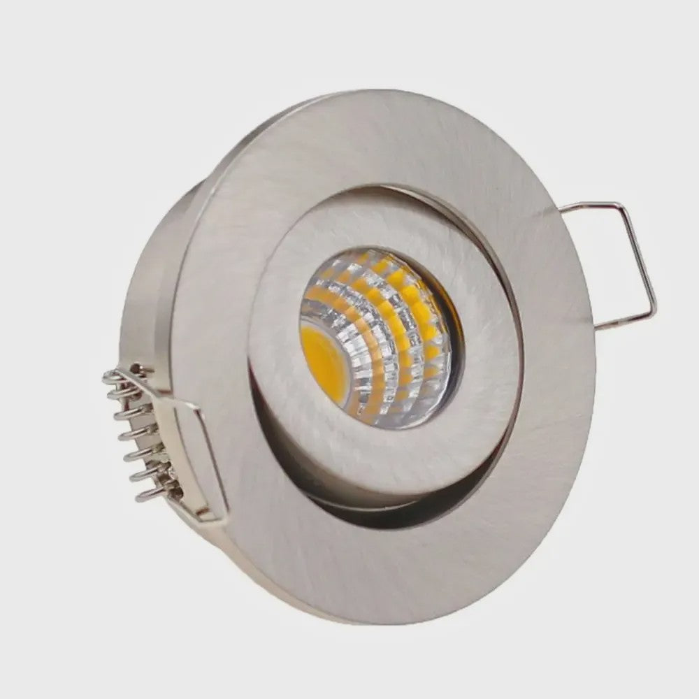 Mini LED Downlight 3W Dimbare Koel Wit 6000K Satin Nickel - SediaXL