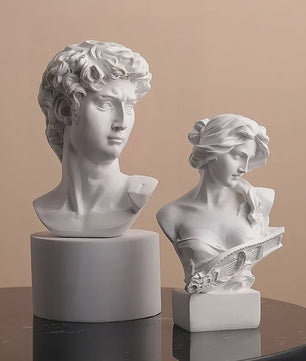 Griekse Mythologie Apollo buste sculptuur van hars - Klassieke God van het Zonlicht