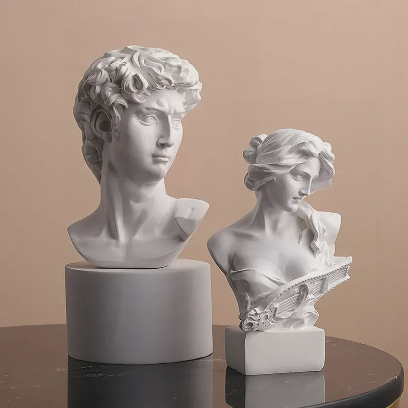 Griekse Mythologie Apollo buste sculptuur van hars - Klassieke God van het Zonlicht
