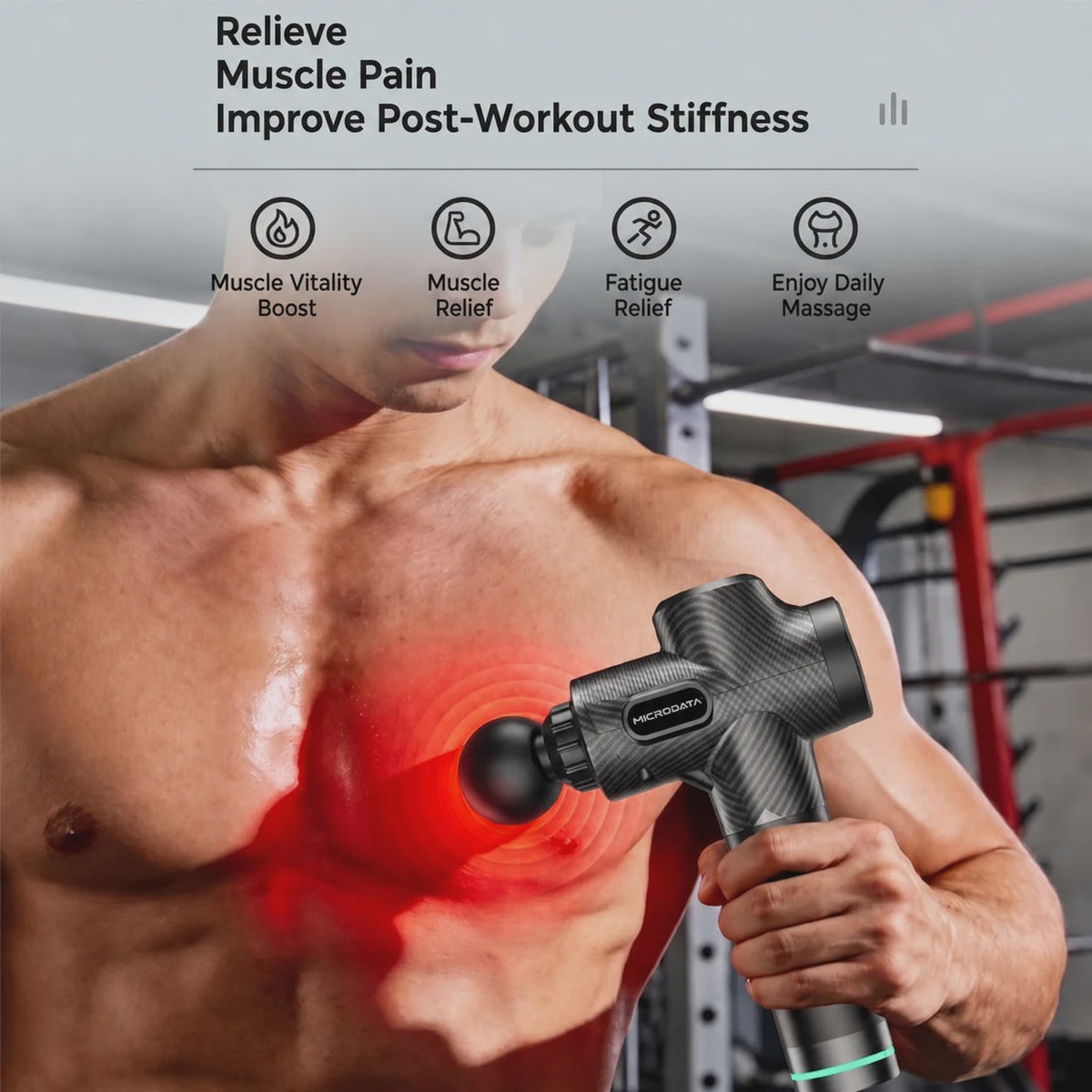 Professionele Massage Gun met LCD Touchscreen - 30 Snelheden voor Diepe Spierontspanning
