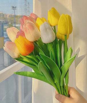 Real Touch Kunstbloemen Tulpen - Luxe Boeketten voor Huis & Bruiloft Decoratie