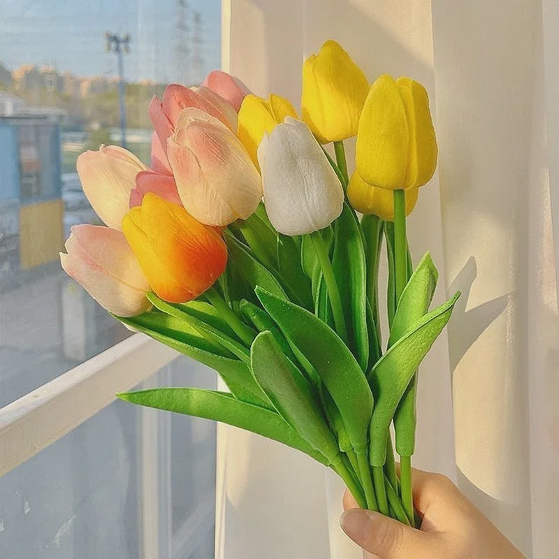 Real Touch Kunstbloemen Tulpen - Luxe Boeketten voor Huis & Bruiloft Decoratie