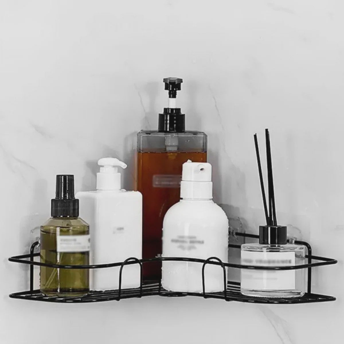 Hoek Douche Organizer - Geen Boren - Wandrek voor Badkamer & Keuken