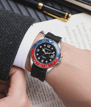 Luxe Herenhorloge met Datum - Stijlvol & Sportief Quartz Polshorloge van Roestvrij Staal