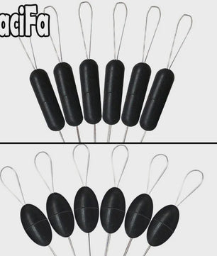 60x Vislijn Stopper Set - Rubber Silicon Space Beans & Cilinders