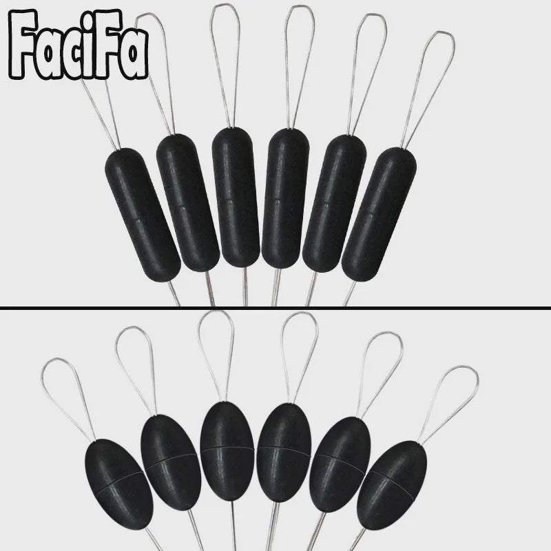 60x Vislijn Stopper Set - Rubber Silicon Space Beans & Cilinders