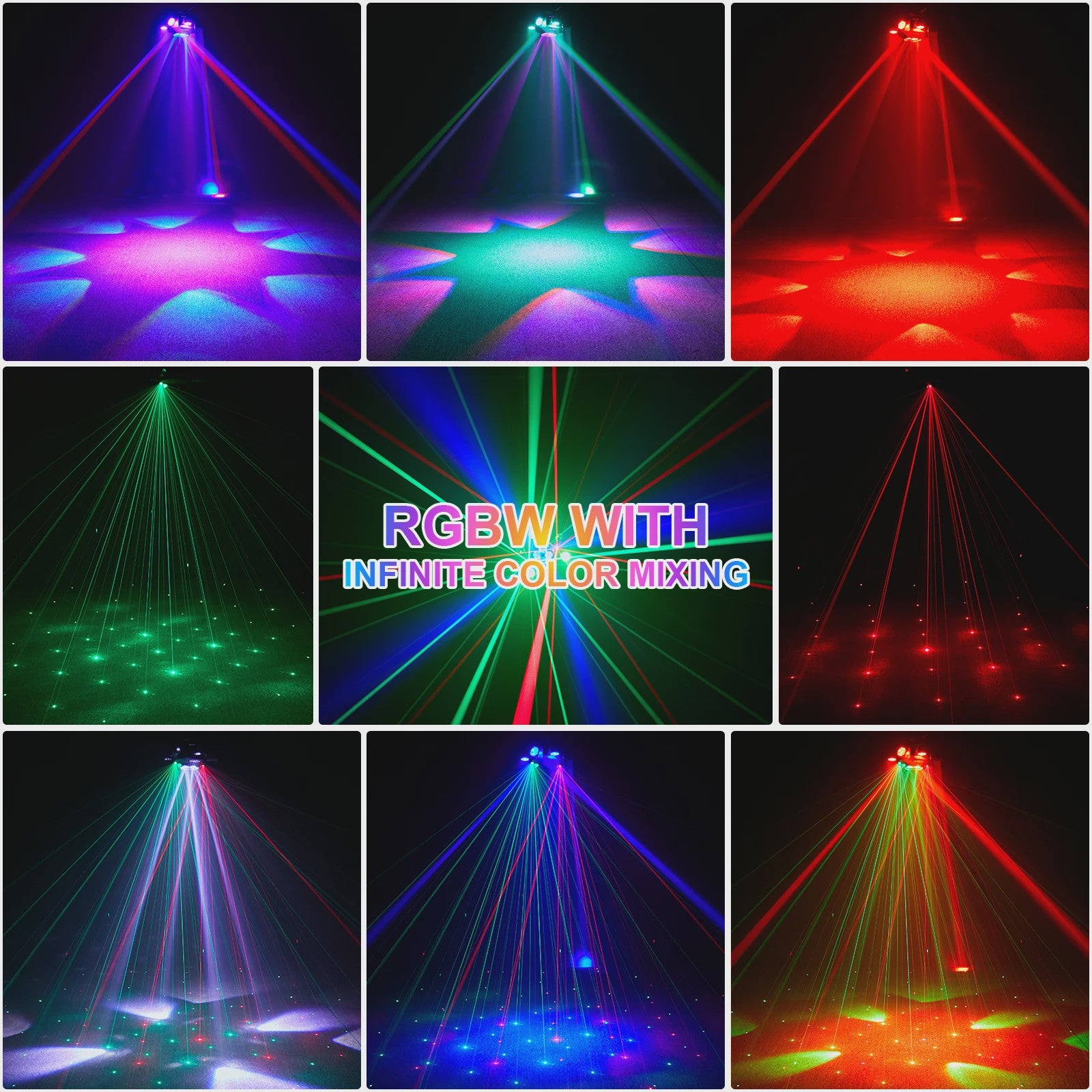 Krachtige 150W Moving Head DJ Lichtshow met 6 Armen - RGBW LED, DMX512 voor Feest, Bruiloft & Disco