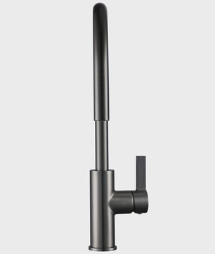 Keukenmengkraan Uittrekbaar - Geborsteld Gunmetal Mat Zwart - Warm & Koud Water