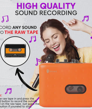 Draagbare Cassette naar MP3 Converter & Recorder met Ingebouwde Microfoon en Koptelefoon