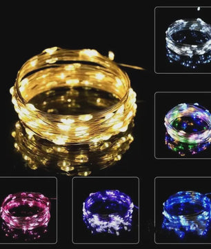Waterdichte LED Snoer Verlichting - 1-5M Koperdraad - Batterij Aangedreven - Feest & Kerst Decoratie