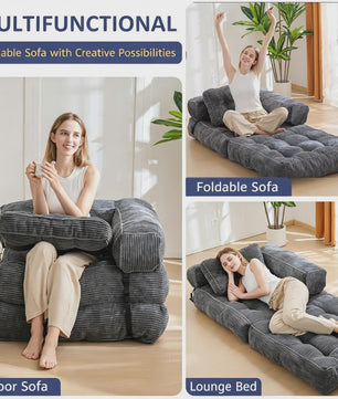 Multifunctionele Opvouwbare Sofa Bed Stoel - Comfortabel Lounge Bed voor Woonkamer & Slaapkamer