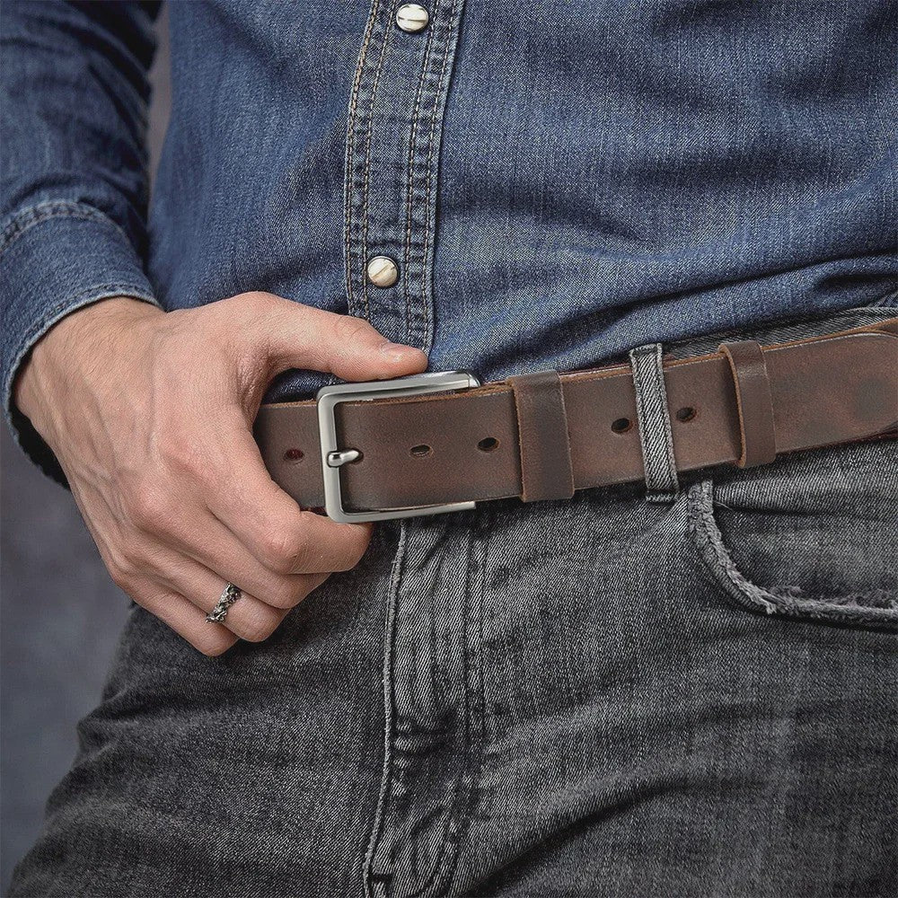 Luxe Heren Riem van Echt Leer - Stijlvolle Casual & Zakelijke Accessoire