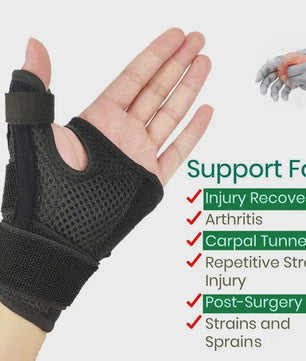 Flexibele Pols- en Duimbrace met Spalk - Ademend, voor Artritis, Tendinitis, Linker- of Rechterhand