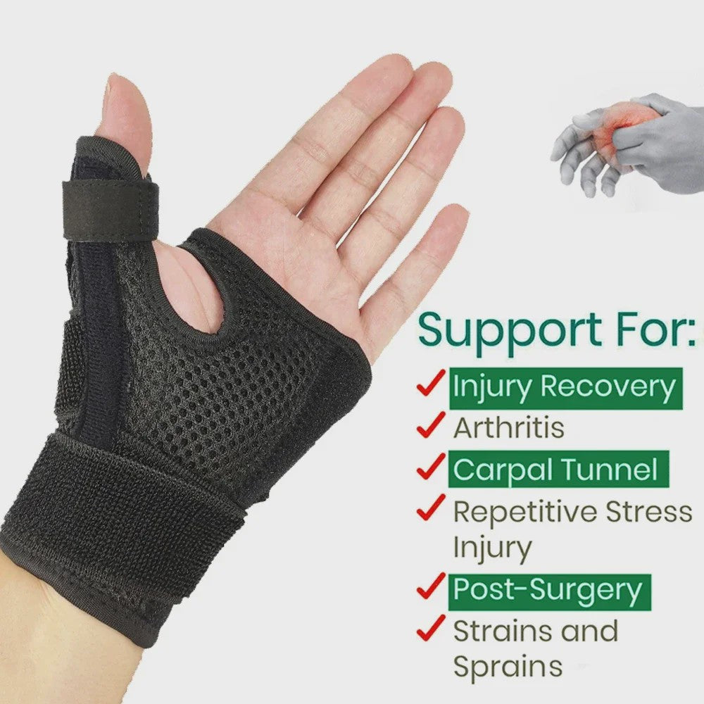 Flexibele Pols- en Duimbrace met Spalk - Ademend, voor Artritis, Tendinitis, Linker- of Rechterhand