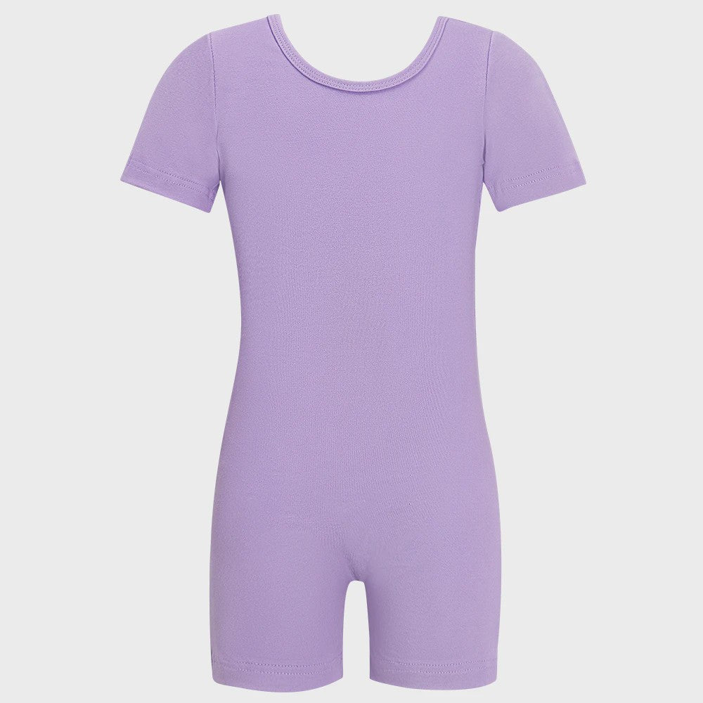Elastisch Turnpakje Meisjes Short Unitard - Perfect voor Gym, Dans & Ballet