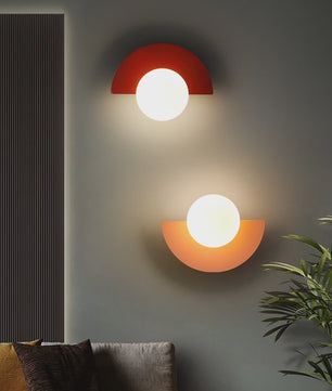 Moderne Wandlamp met Bolvormige Lampenkap - LED Verlichting voor Slaapkamer & Corridor