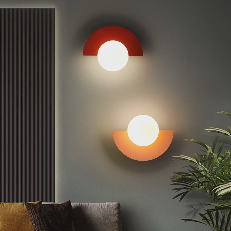 Moderne Wandlamp met Bolvormige Lampenkap - LED Verlichting voor Slaapkamer & Corridor