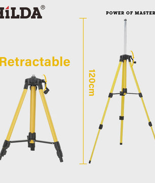 HILDA Aluminium Laser Statief - 1.2m Verstelbaar Hoogte Statief met 5/8" Schroefdraad