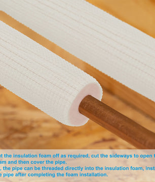 Isolatieschuim Buizen voor Airconditioner Leidingen - Warmte- en Koudeisolatie (1/2/3 Meter)