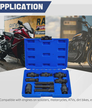 10-delige Vliegwieltrekker Set voor Motor, Quad & Crossmotor - Universeel & Robuust